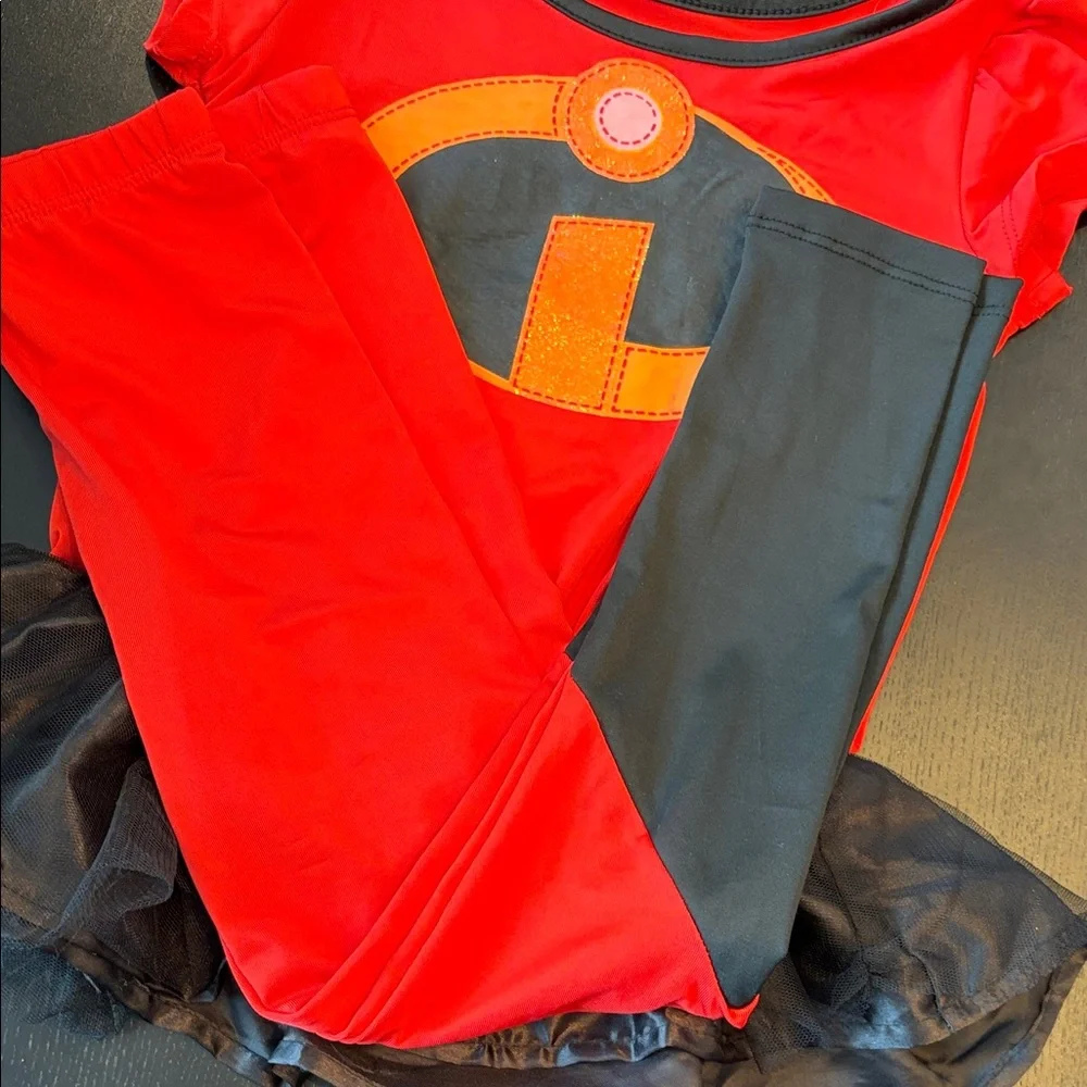 Disney Pixar The Incredibles Girls Cosplay Shirt & Leggings Set Size 5T